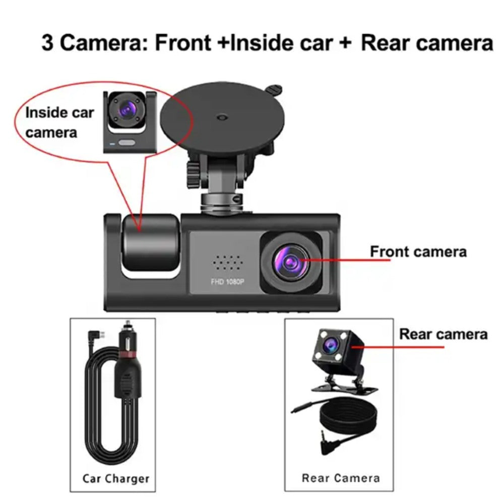 ВИДЕОРАГИСТРАТОР С ТРИ КАМЕРИ ДО FULL HD 1080P и WiFi / SKK110 /