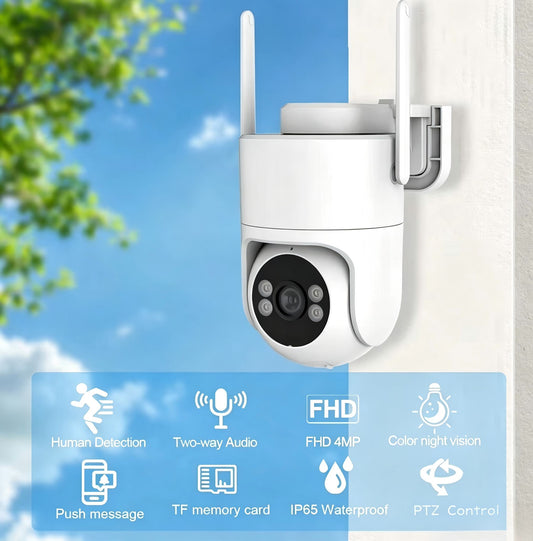 PTZ Wi-Fi (2,4GHz и 5GHz) Smart камера за наблюдение на открито TUYA, Smartlife / WIP-TP400AC /