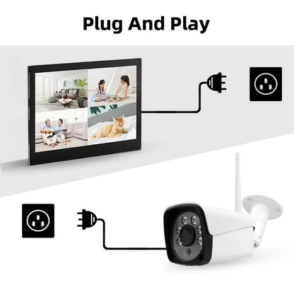WiFi система за видеонаблюдение с тъчскрийн монитор и 4 камери /KVR-T4204A/