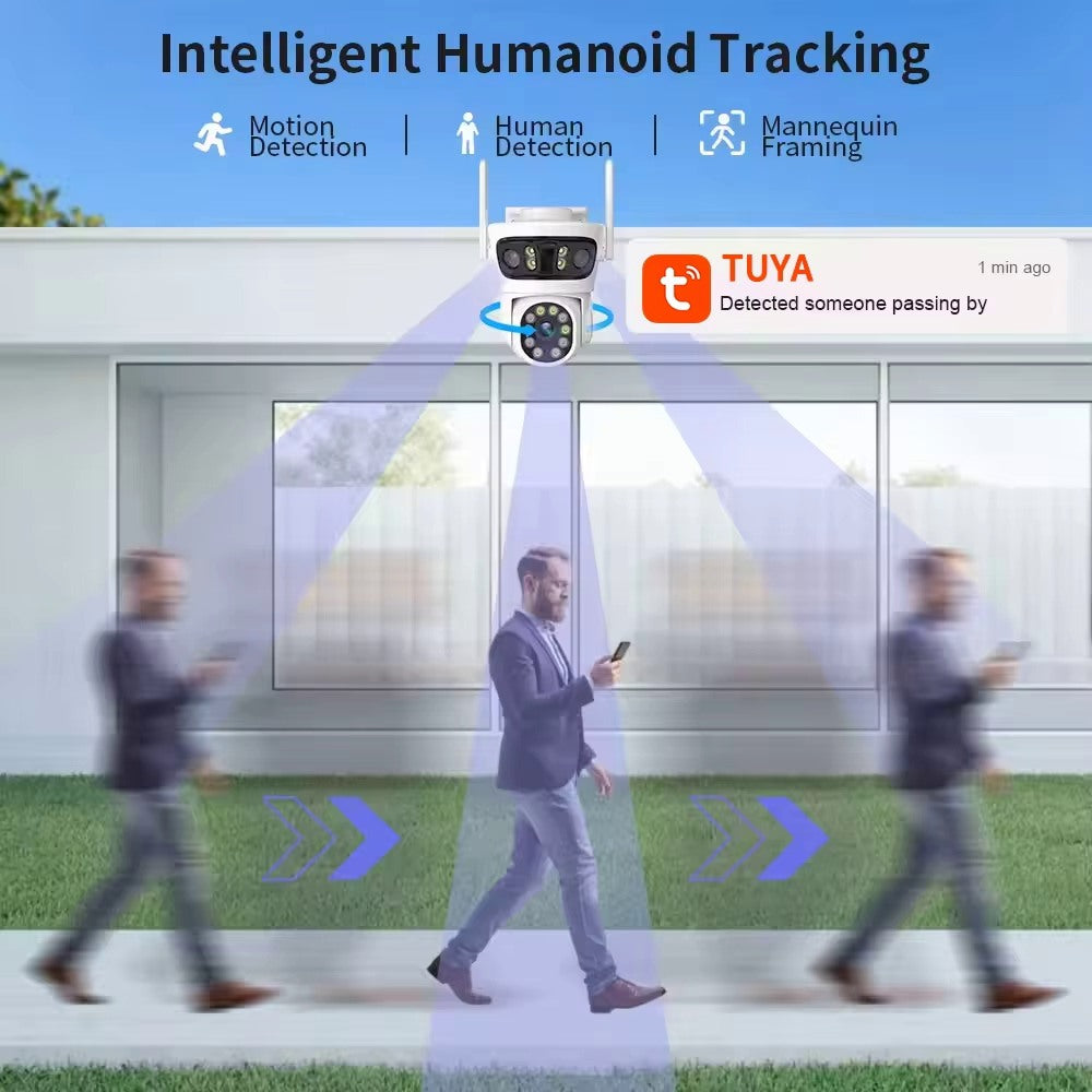 Тройна PTZ Wi-Fi камера за наблюдение TUYA-Smartlife / WIP-TP200AS /