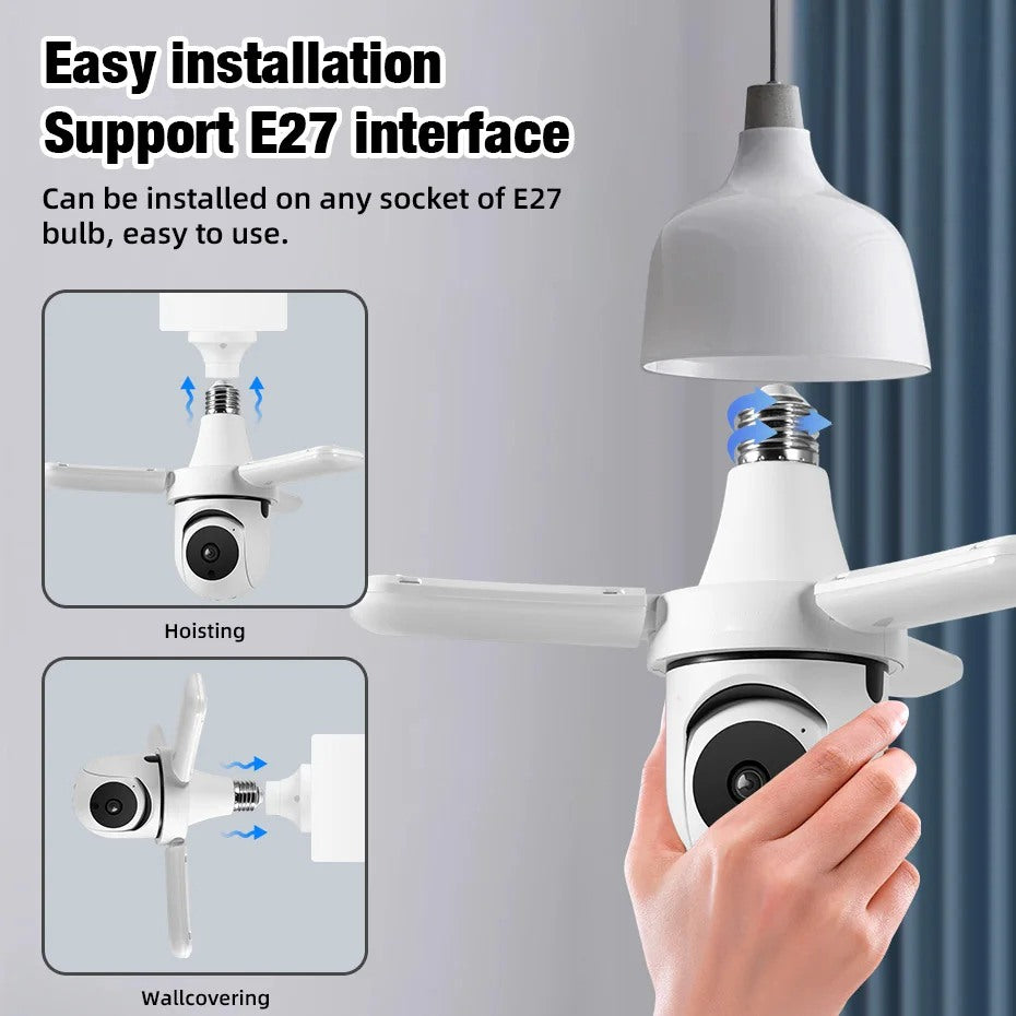 Wi-Fi камера тип крушка с панорамно виждане, осветление и нощен режим / WIP-TR300JC /