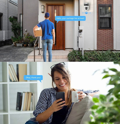 Двойна Wi-Fi Smart камера за наблюдение TUYA, Smartlife / WIP-TP400AM /