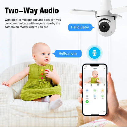 Wi-Fi камера тип крушка с панорамно виждане, осветление и нощен режим / WIP-TR300JC /