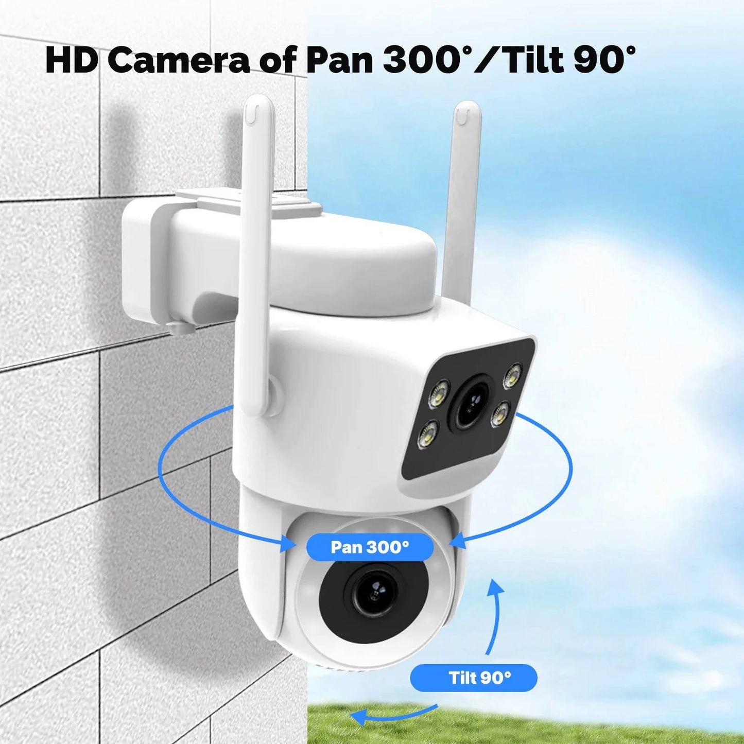 Двойна Wi-Fi Smart камера за наблюдение TUYA, Smartlife / WIP-TP400AQ /