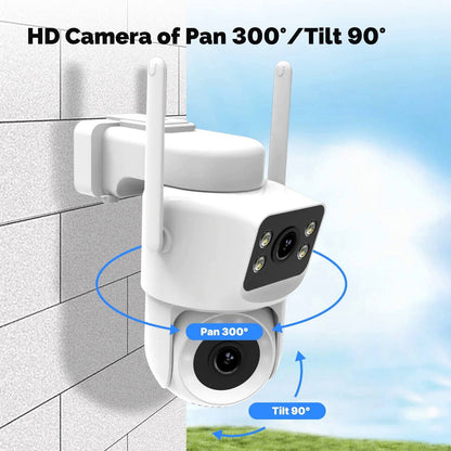 Двойна Wi-Fi Smart камера за наблюдение TUYA, Smartlife / WIP-TP400AQ /