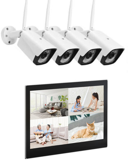 WiFi система за видеонаблюдение с тъчскрийн монитор и 4 камери /KVR-T4204A/