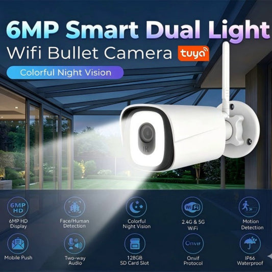 Интелигентна WiFi (2,4G и 5G WiFi) камера с 6MP и нощно виждане / WIP-TB600AF /