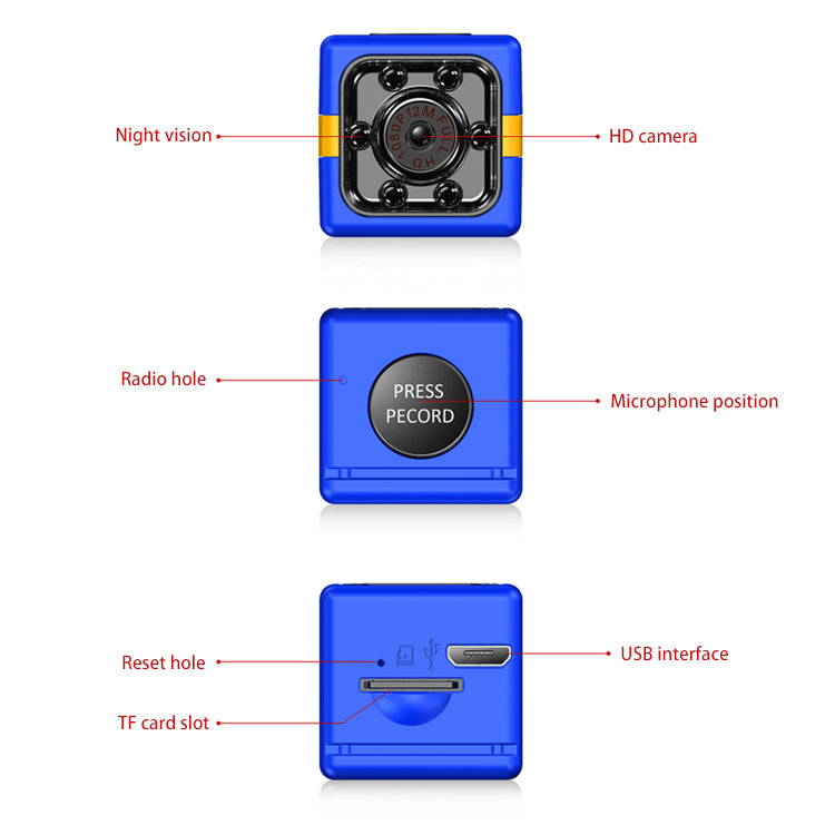 Мини камера SQ10 FullHD с детектор за движение /SK052/
