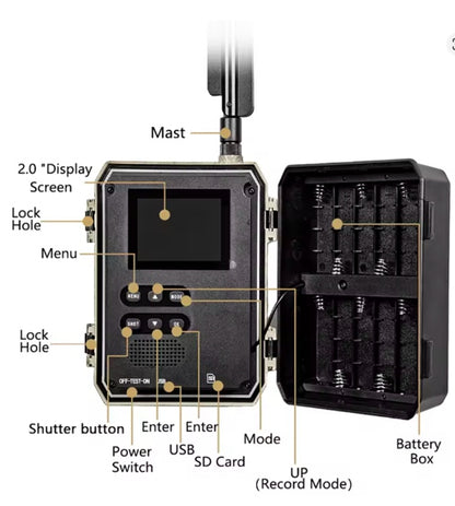 4G ЛОВНА КАМЕРА PR90 2G 8K С LIVESTREAM & APP НАЖИВО /LK074/