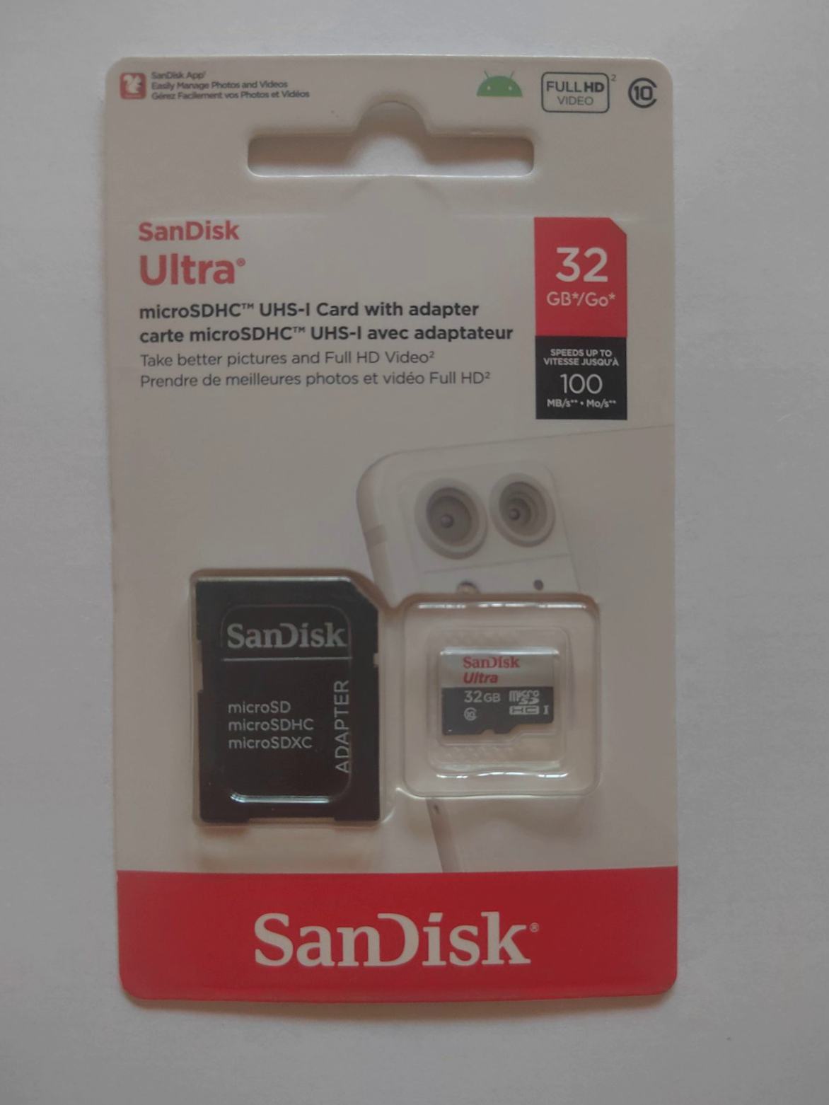 Карта памет SanDisk Ultra microSDHC 32GB + SD Adapter 100MB/s Class 10 UHS-I / MSD011 /