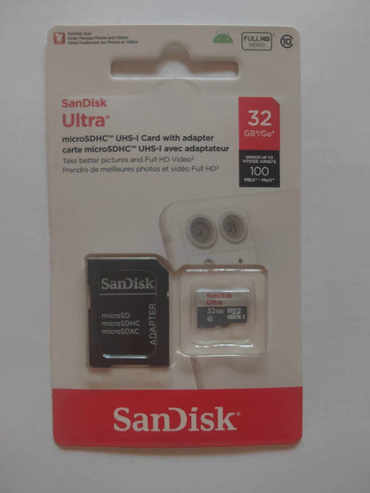 Карта памет SanDisk Ultra microSDHC 32GB + SD Adapter 100MB/s Class 10 UHS-I / MSD011 /