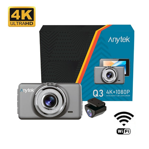 4K ВИДЕОРЕГИСТРАТОР ANYTEK Q3 С ДВЕ КАМЕРИ HDR И WI-FI /SKK108/