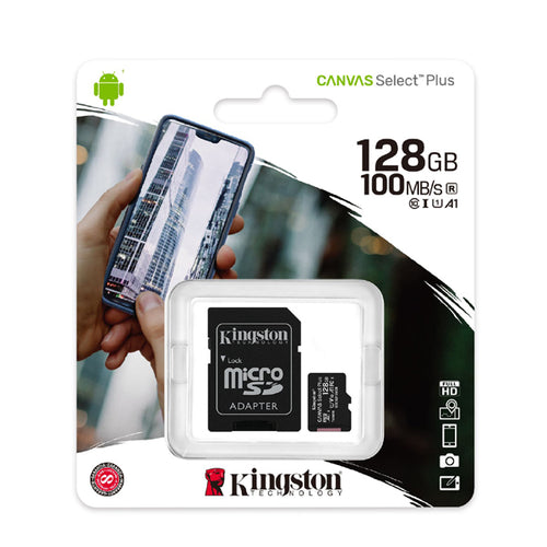 КАРТА ПАМЕТ KINGSTONE MICROSDXC CANVAS SELECT PLUS 128GB ОРИГИНАЛ КЛАС 10 / MSD009 /