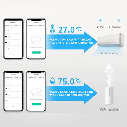 УНИВЕРСАЛНО IR ДИСТАНЦИОННО УПРАВЛЕНИЕ S06PRO С WIFI СЕНЗОР ЗА ТЕМПЕРАТУРА И ВЛАЖНОСТ НА ВЪЗДУХА /SS003/