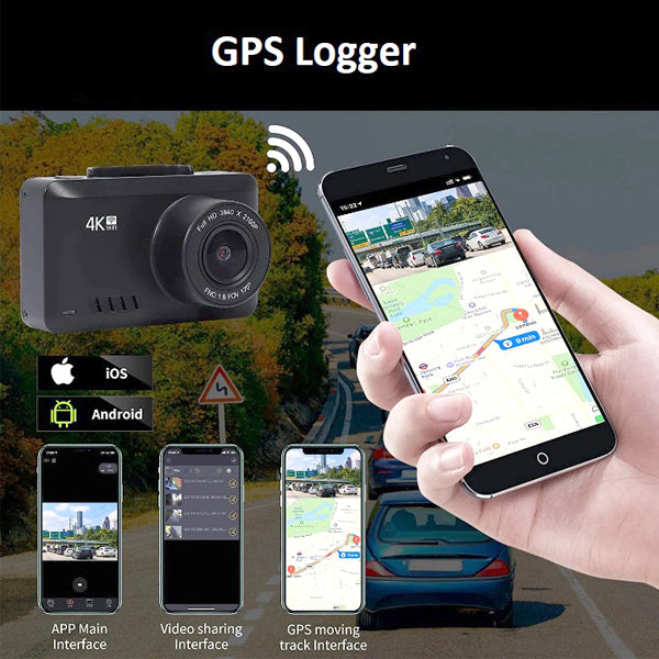 4K ВИДЕОРЕГИСТРАТОР HDR, WI-FI И GPS LOGGER /SKK102/