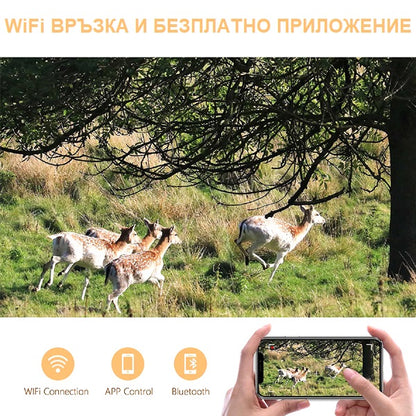 WIFI ЛОВНА КАМЕРА ULTRA HD 4К, 30MP, BLUETOOTH С НЕВИДИМА СВЕТЛИНА 940NM WIFI830PRO /LK043/