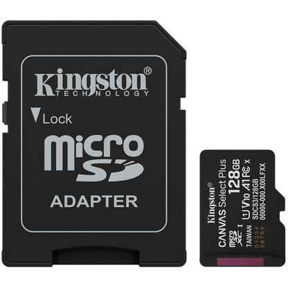 Карта памет Kingston 128GB microSDXC Canvas Select Plus Gen3 150MB/s A1 Card + Adapter КЛАС 10/ MSD008 /